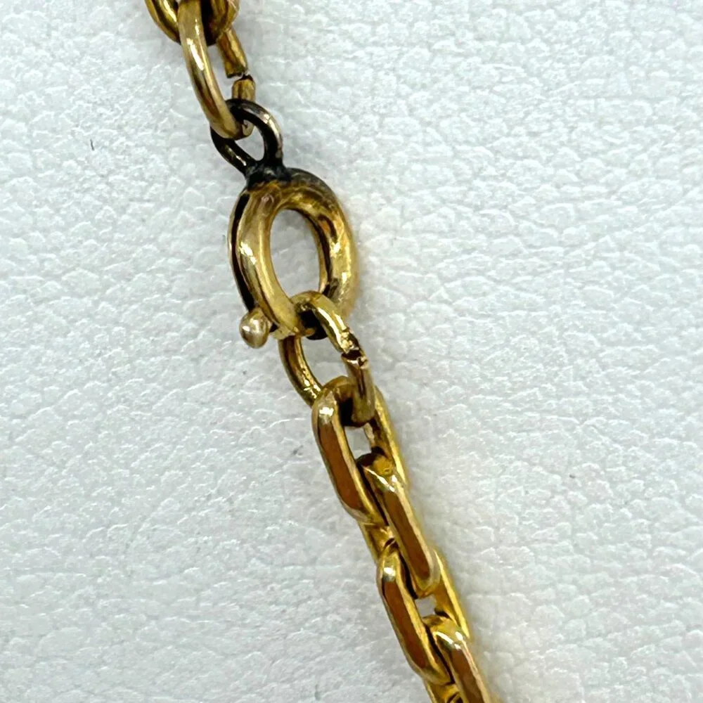 Tutankhamun Gold-tone Coin Pendant Necklace Egyptian Symbols & Greek Key Border - Picture 12 of 14